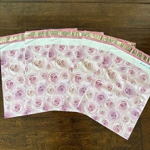 40 Pack - 9x12” Beautiful Pink Roses Poly Mailers